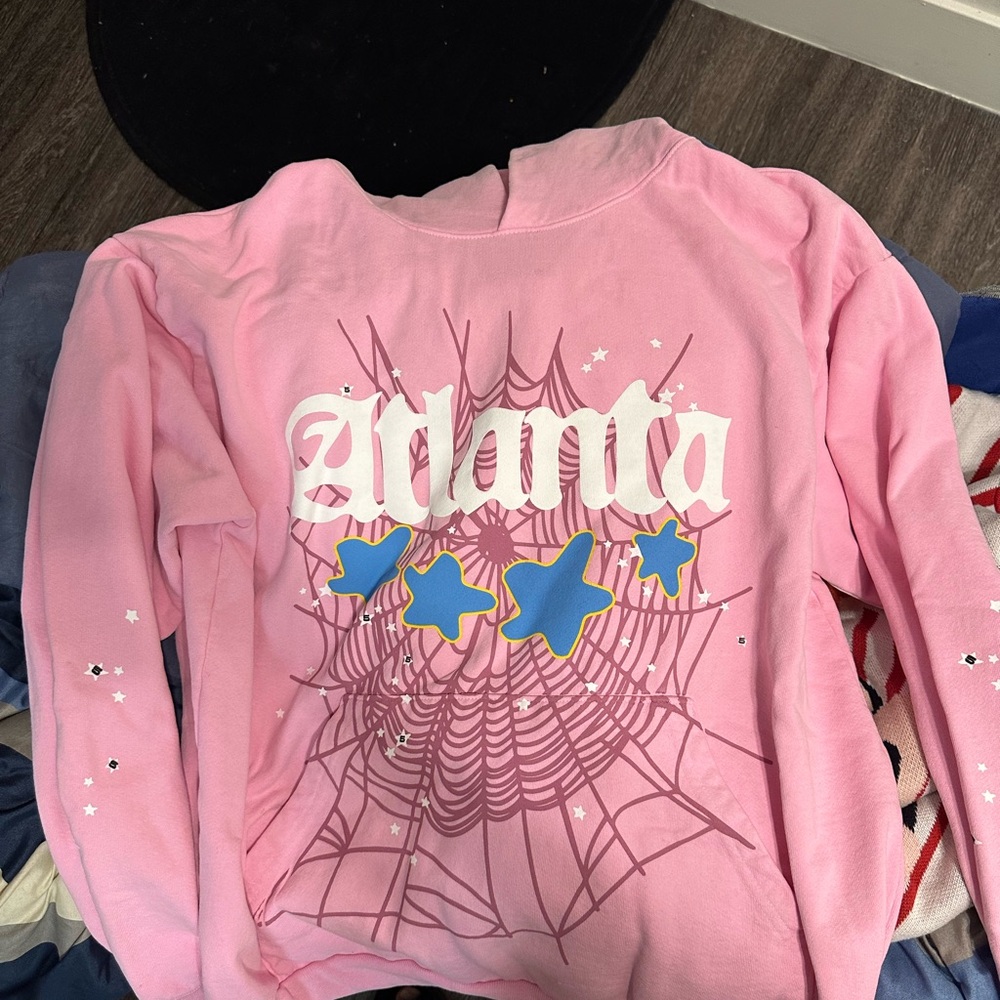 Sp5der Atlanta Pink Hoodie